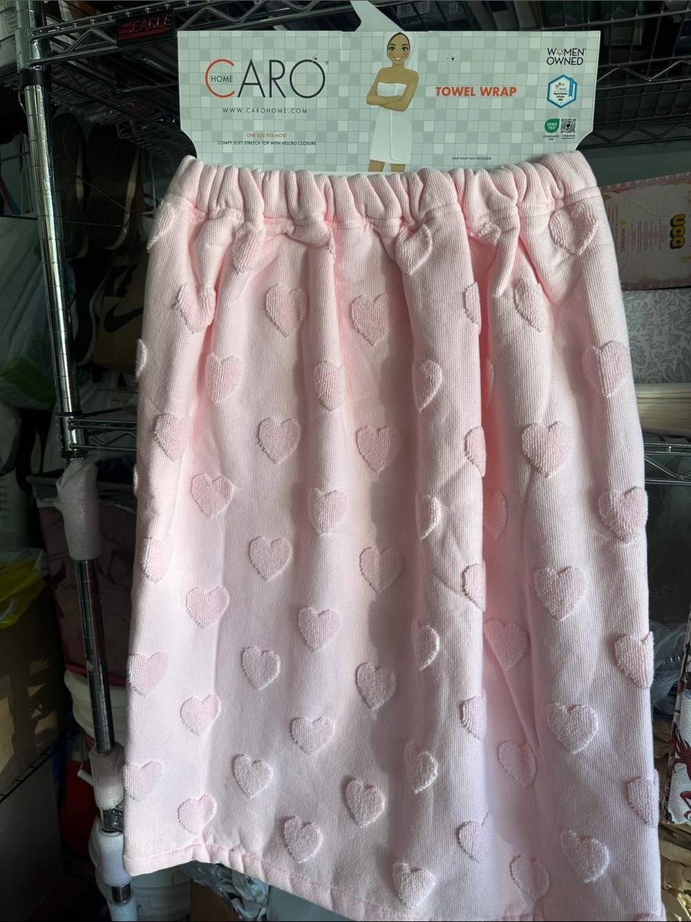 Cảo home Pink Heart Towel Wrap